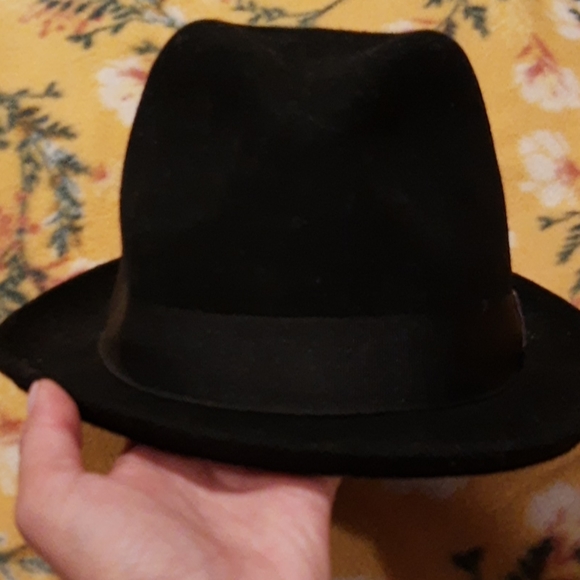 Black hat short Brim Wool Felt - Picture 5 of 5